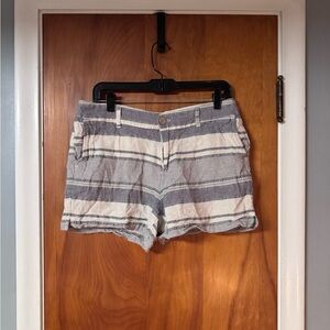 GUC Artisan Ny Gray and Cream Striped Women's Shorts